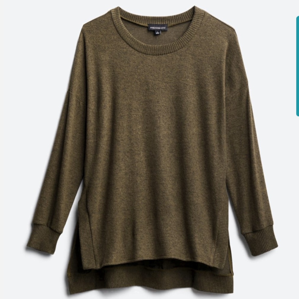 Fortune + Ivy Vicky Brushed Knit Top